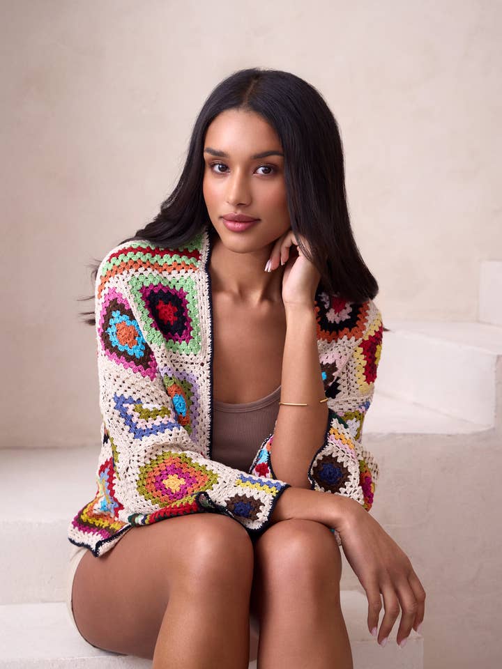 SAACHI - Wholesale Jacket - Women's - Granny Crochet Jacket Short 1