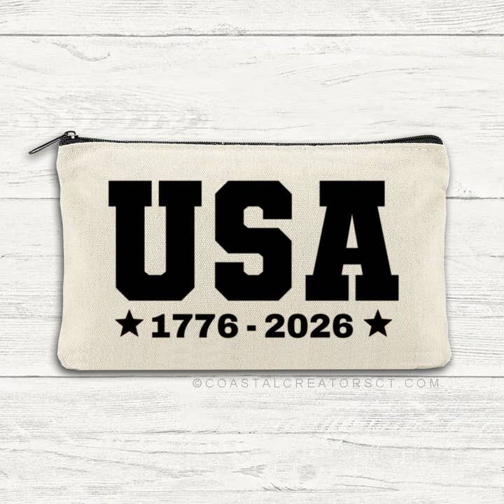 United States 250th Anniversary USA 1776–2026 Canvas Bag for wholesale by Coastal Creators of Connecticut