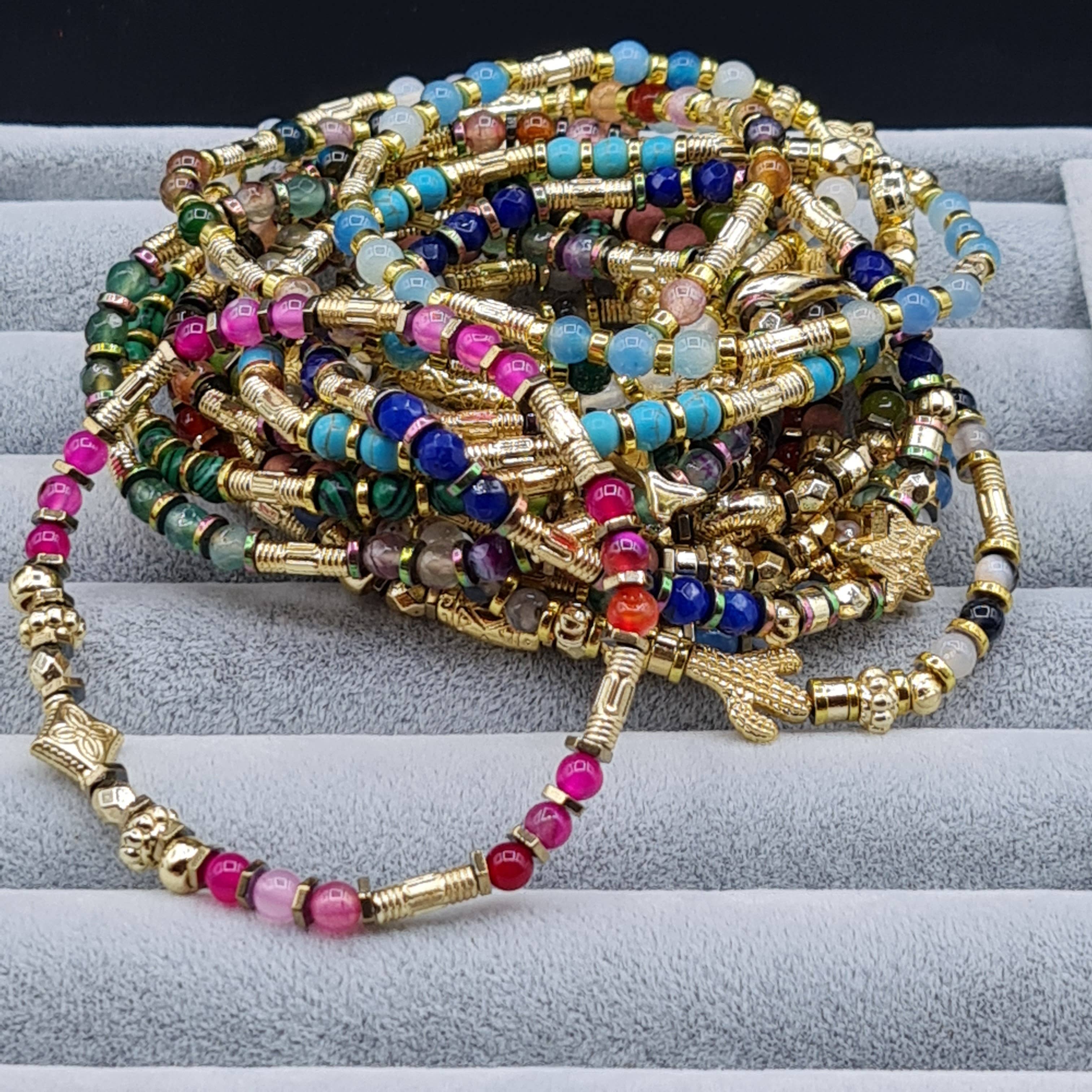 Mendoza – Pulseira de missangas por atacado – Pulseiras de pedras preciosas, pulseiras boho, pulseiras de pedras mistas0