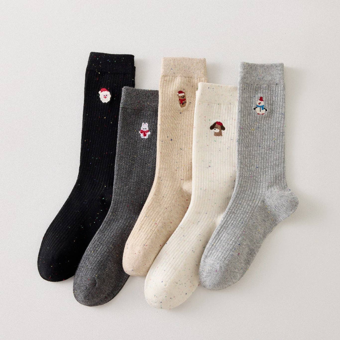 multicoloured Set of 5 Women's Christmas Character Socks I 35-41 for wholesale on Faire2