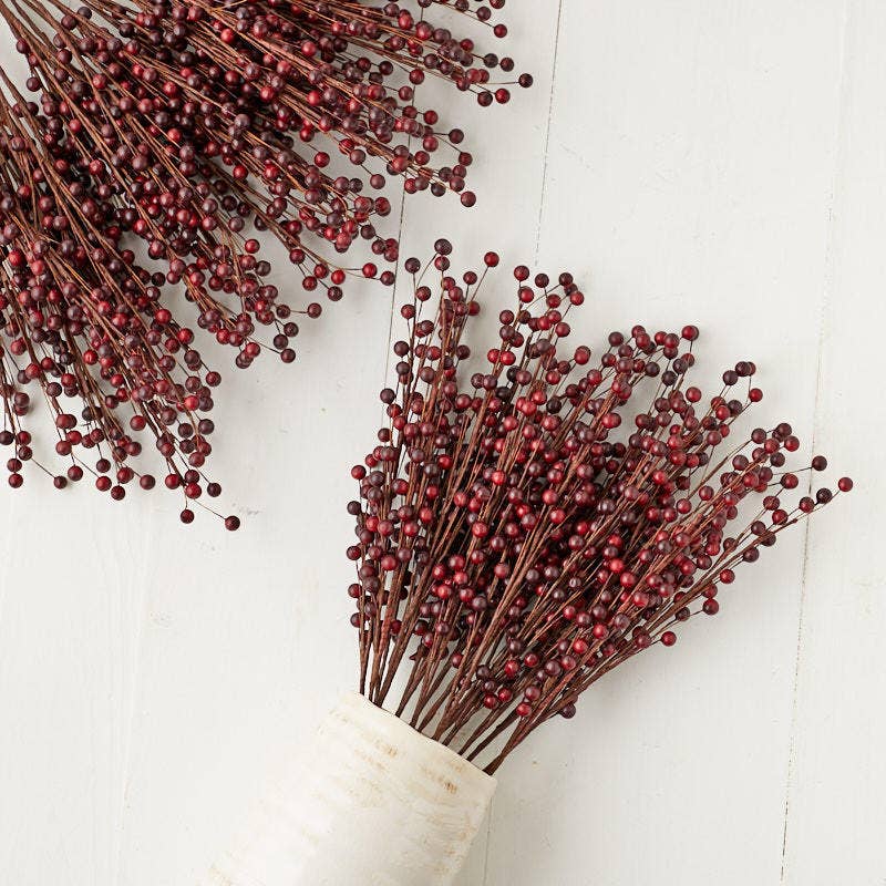 Factory Direct Craft - Wholesale Artificial Flowers - 17"  Dark Burgundy Artificial Berry Spray 0