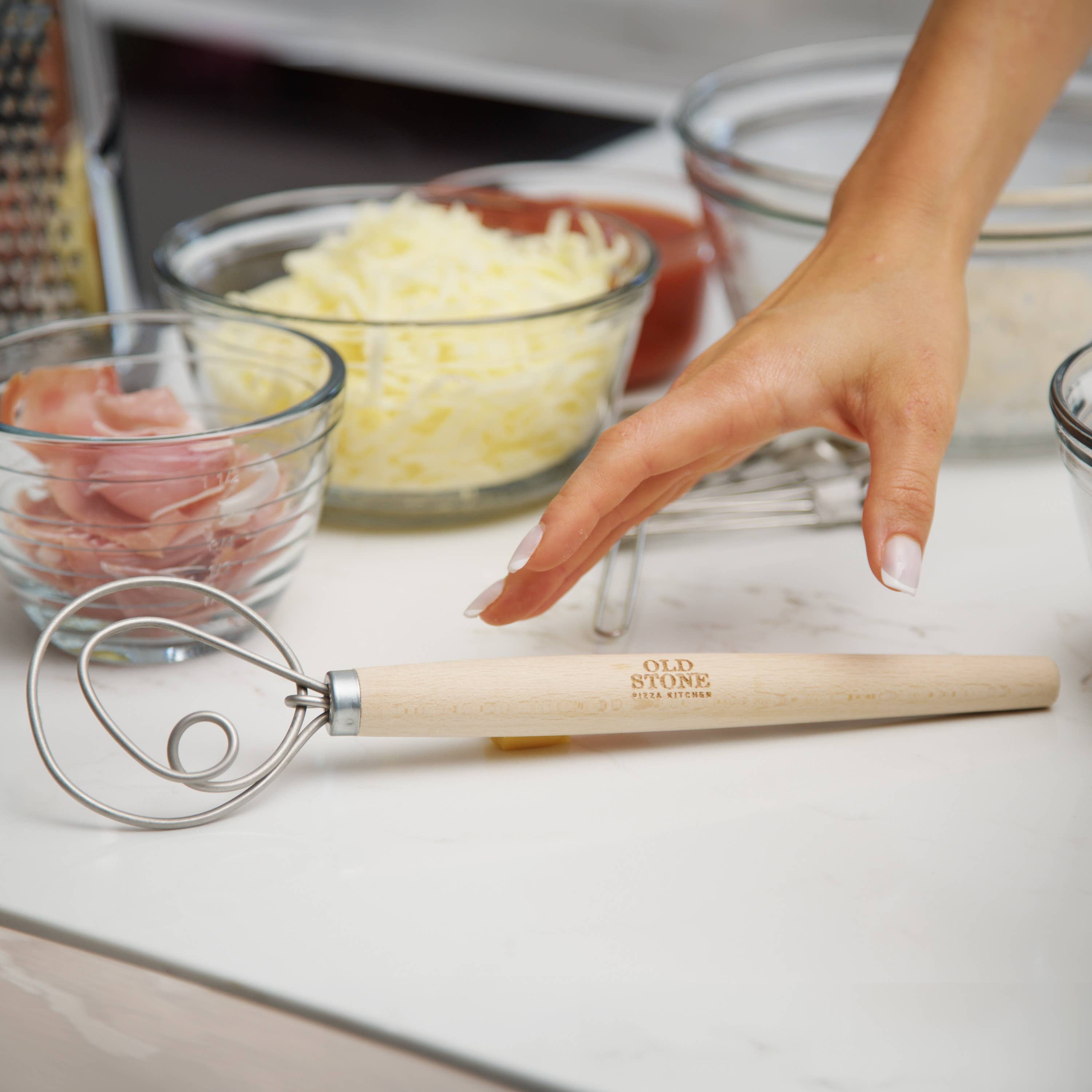 Kitchen Supply - Wholesale Whisk - Old Stone Dough Whisk, 11.5-Inch6