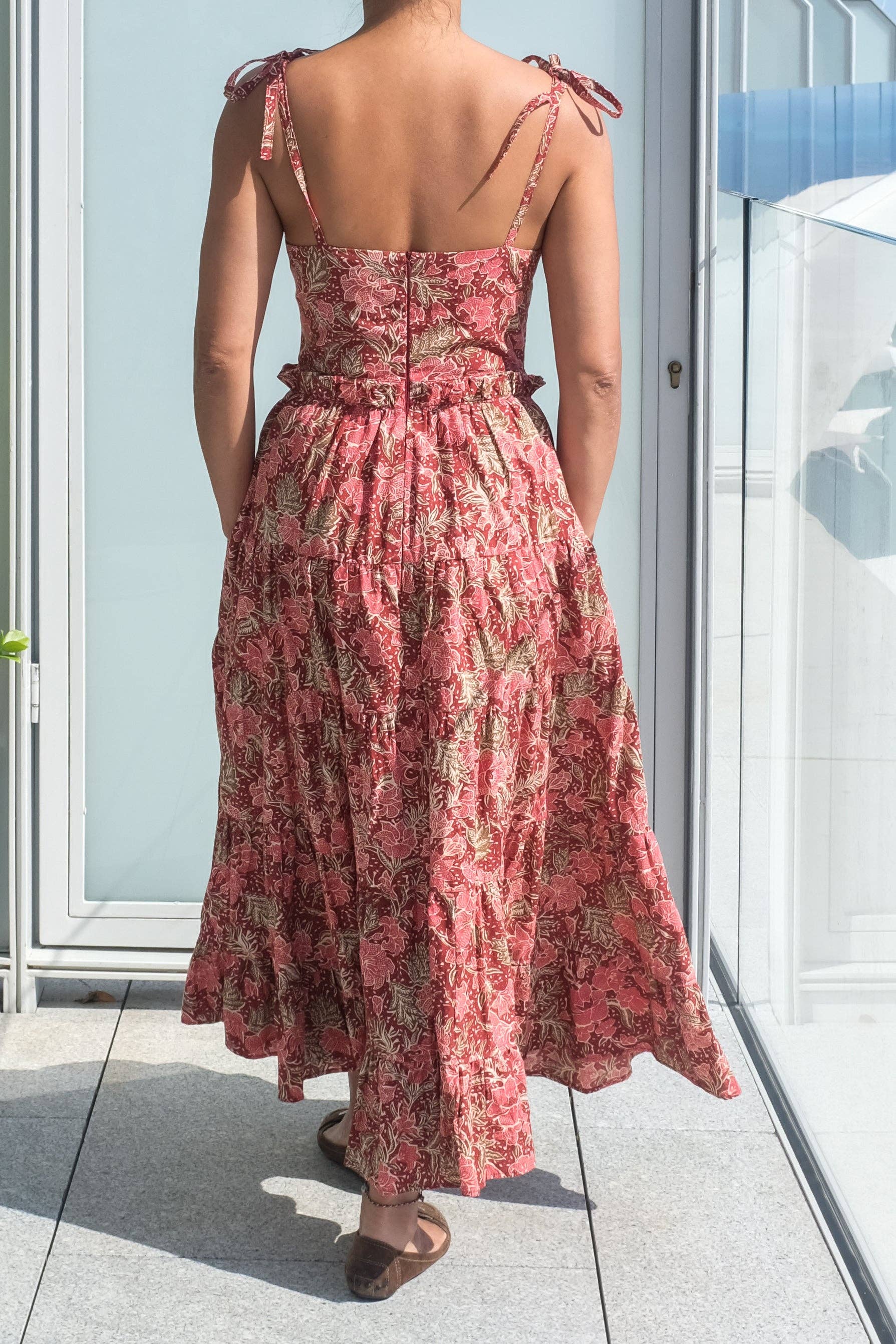 Arifah Studio – wholesale Dress – Women's – Indah Dress - Batik Red1