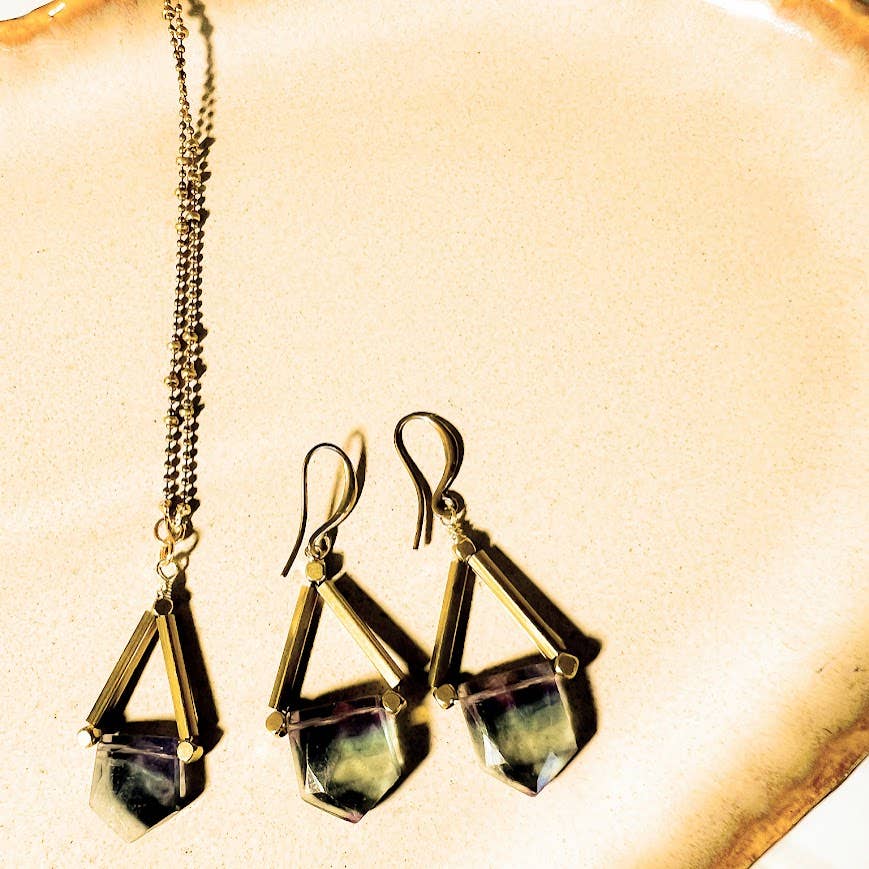 Santore Jewelry Company - Wholesale Pendant/Charm Necklace - Fluorite Shield Necklace3