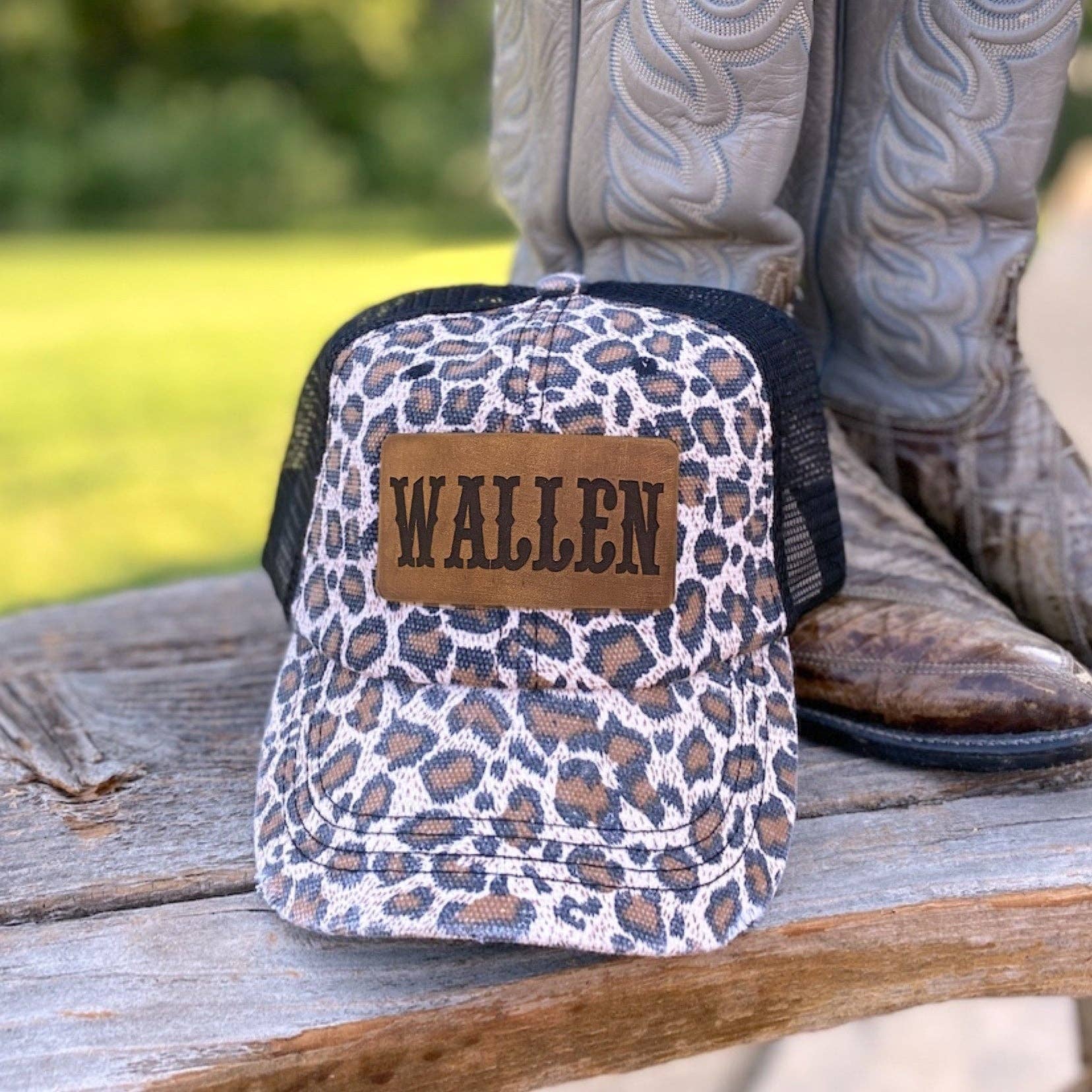 The Hometown Company - Wholesale Trucker Hat - Women's - Wallen Leather Patch Hat