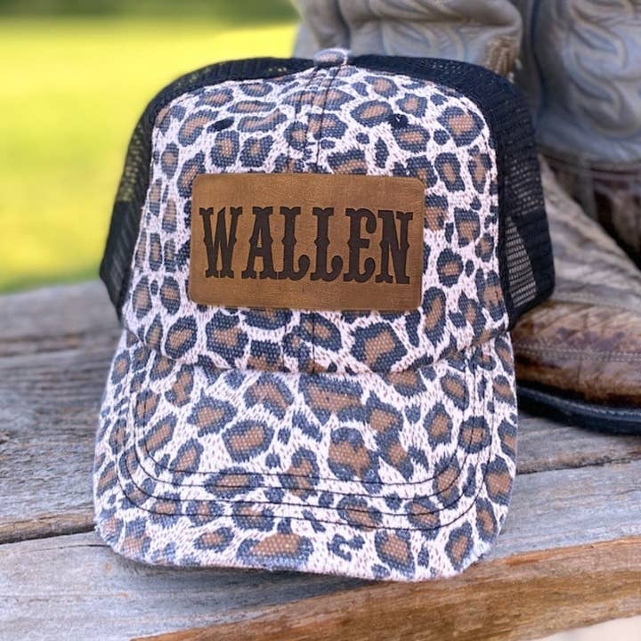 The Hometown Company - Wholesale Trucker Hat - Women's - Wallen Leather Patch Hat0