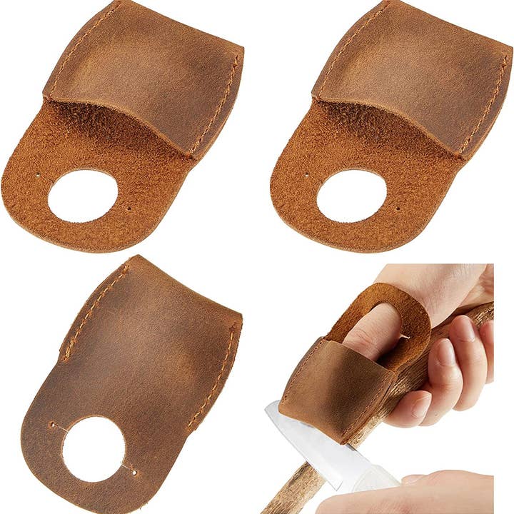 American Leather Goods – wholesale Knivvässare – Läder tumskydd, Finger Protector, Carving verktyg1