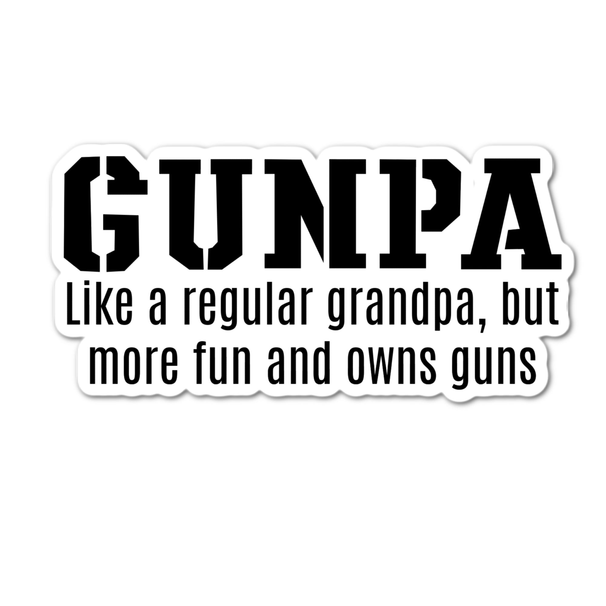 Jazzy Pop Stickers - Wholesale Sticker - 3.75" Gunpa Grandpa Second amendment constitution sticker0