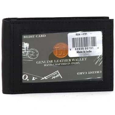 Leather Impressions Inc – Großhandel Brieftasche – Herren – Slim Wallet mit Ausweisfenster und magnetischer Geldklammer3