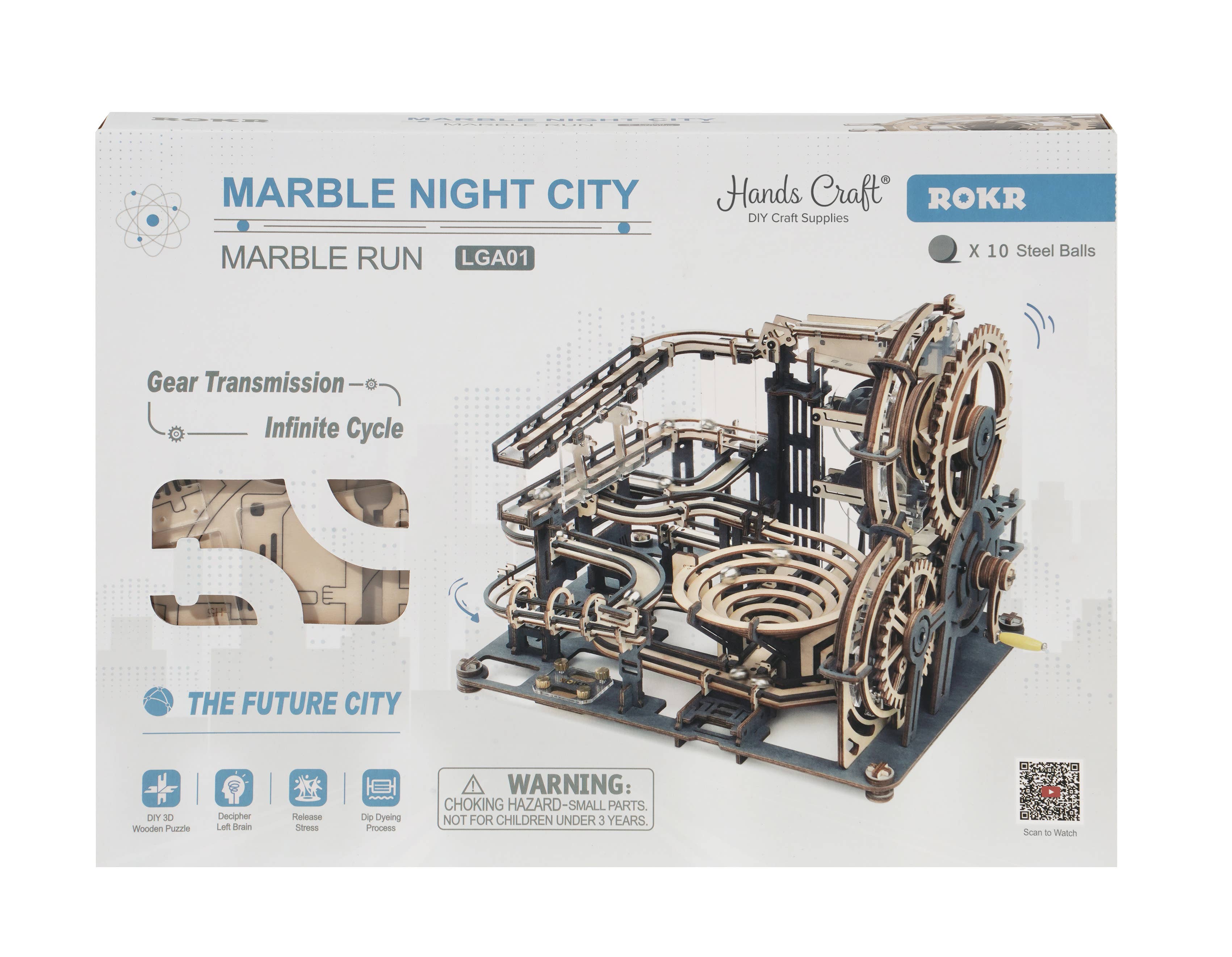 Hands Craft - Vente Puzzle – enfant - Marble Run à faire soi-même : Marble Night City11