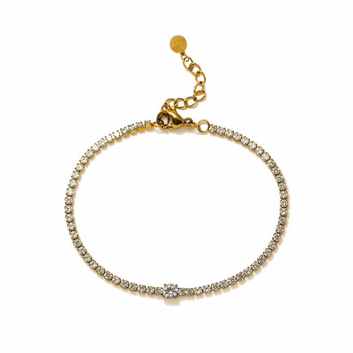 Luma CZ Tennis Bracelet | Gold Tennis Bracelet | 18K Gold for wholesale by Lover's Tempo Jewelry