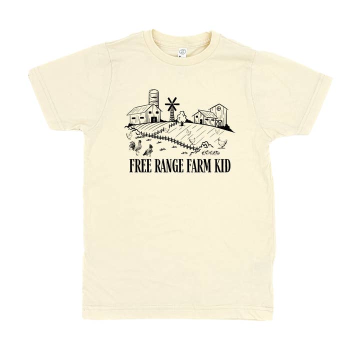Sage & Soil - Wholesale T-shirt – Kids - Free Range Farm Kid Children's T-Shirt