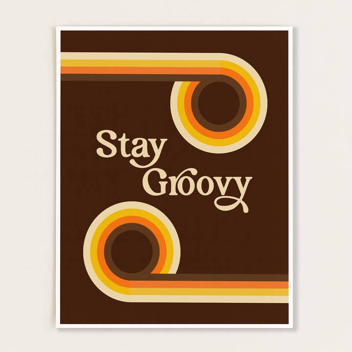 Stay Groovy Print for wholesale by GiGi Thomas Designs