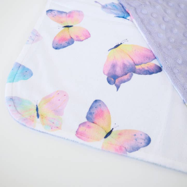 Honey Lemonade - Wholesale Bedding Blanket - Kids & Baby - Mini Minky - Butterfly