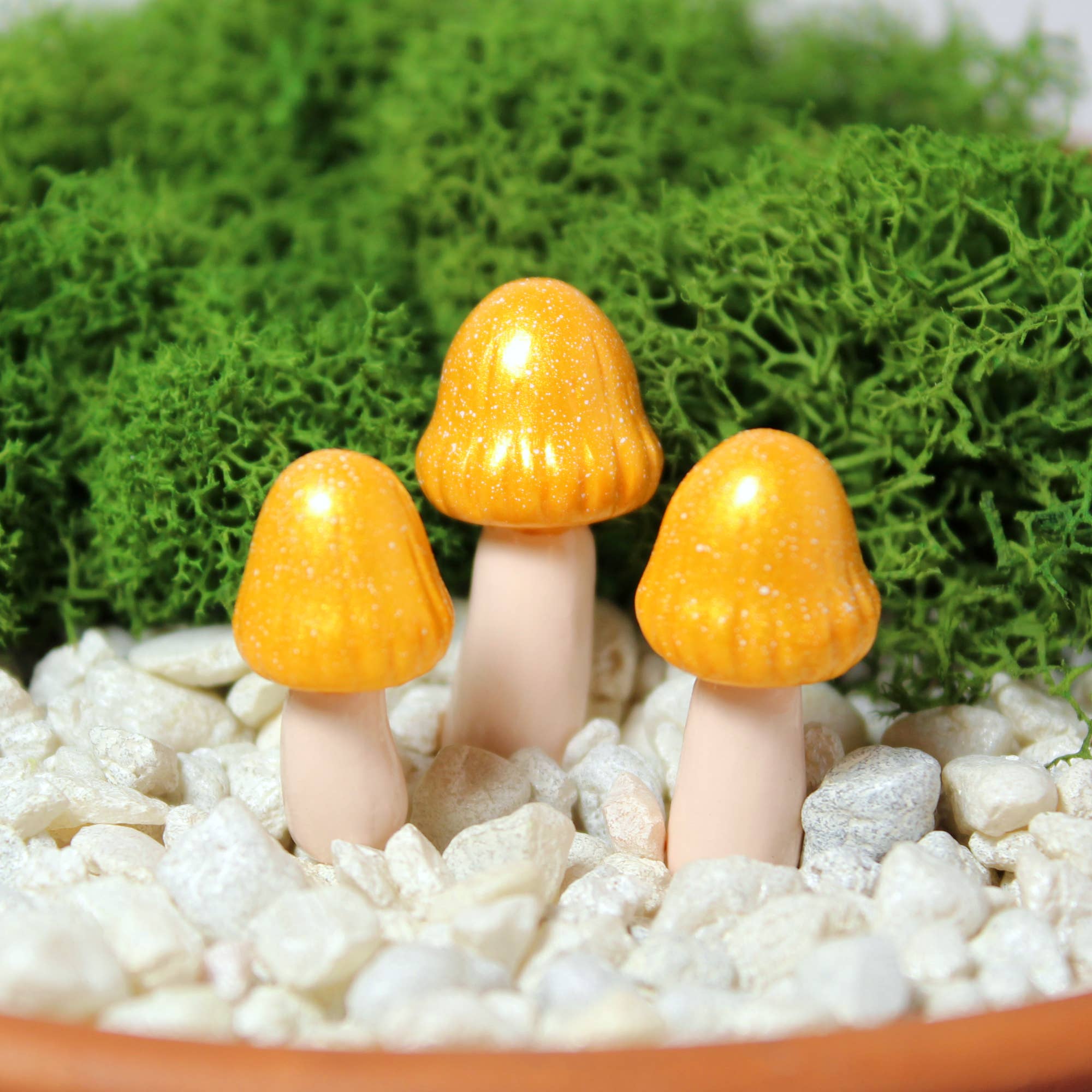 Mariposa Miniatures - Wholesale Garden/Lawn Stake - Metallic Fairy Garden Mushroom8
