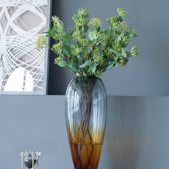 A&B Home Group Inc. - Wholesale Vase - D8.5x19.5" Sunset Ombre Glass Vase0