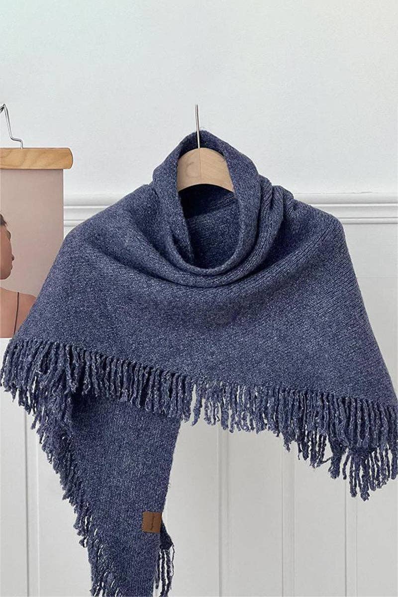 Mccolin - Wholesale Poncho - Women's - Fringed Edge Knit Poncho2