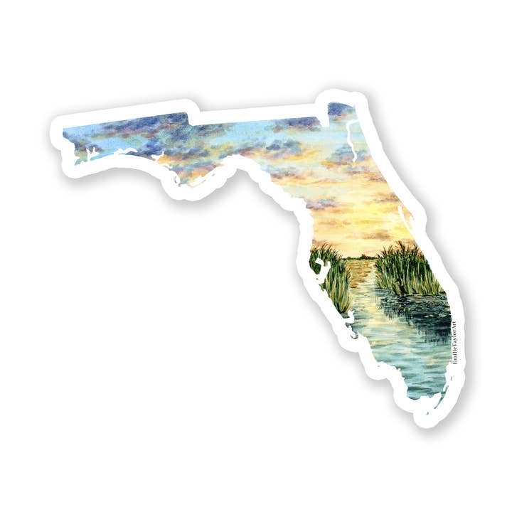 Florida Everglades Nationalpark Klistermärke | Everglades Dekal för wholesale av Emilie Taylor