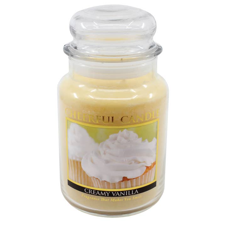 CHEERFUL CANDLE CREAMY VANILLA SCENTED CANDLE for wholesale by Arcucci Trade Srl