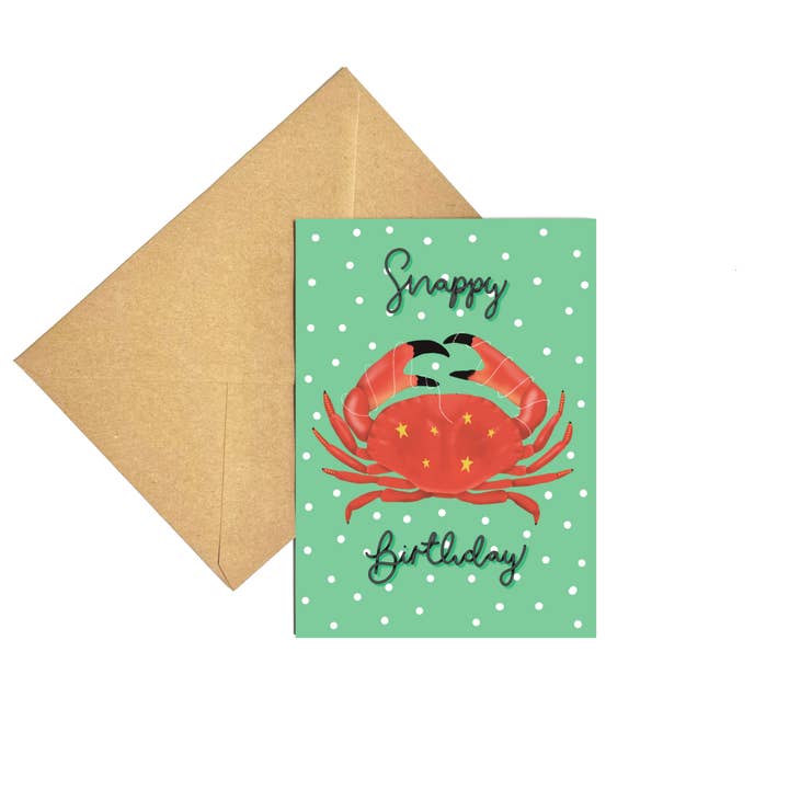 Happy Birthday Crab for wholesale by Rain Solo