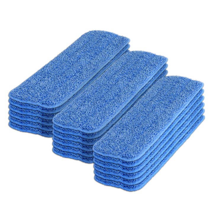 Microfiber Wholesale - Wholesale Mop - 18 Pack of 18" Microfiber Wet Mop Pad