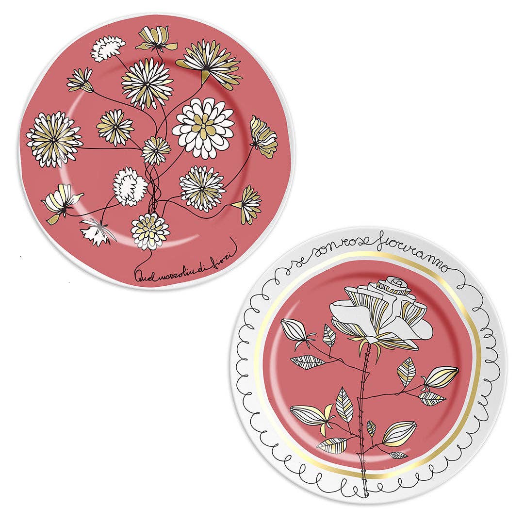 Darling Spring - Wholesale Dinner Plate - Bouquet Pink Dessert Plates Set of 21