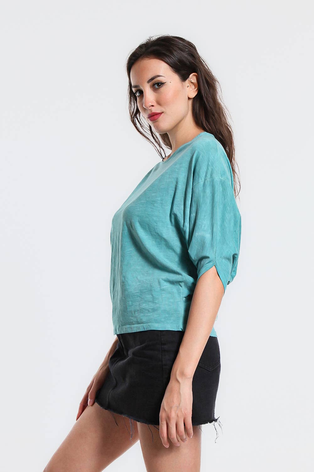 TINA Stephens Italy/Tees By Tina - Wholesale T-Shirt - Women's - Omaria Batwing Crop Top (BSS171)9