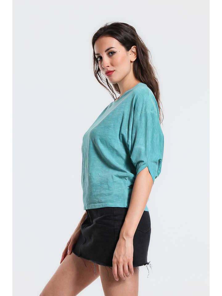 TINA Stephens Italy/Tees By Tina - Wholesale T-Shirt - Women's - Omaria Batwing Crop Top (BSS171)9