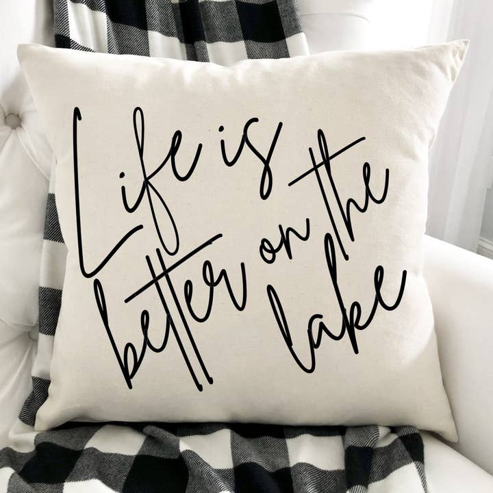 Almohada Life is Better on the Lake, personalizable para venta al por mayor de LuckTen