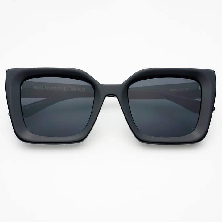 Black Coco Acetate Womens Square Sunglasses for wholesale on Faire