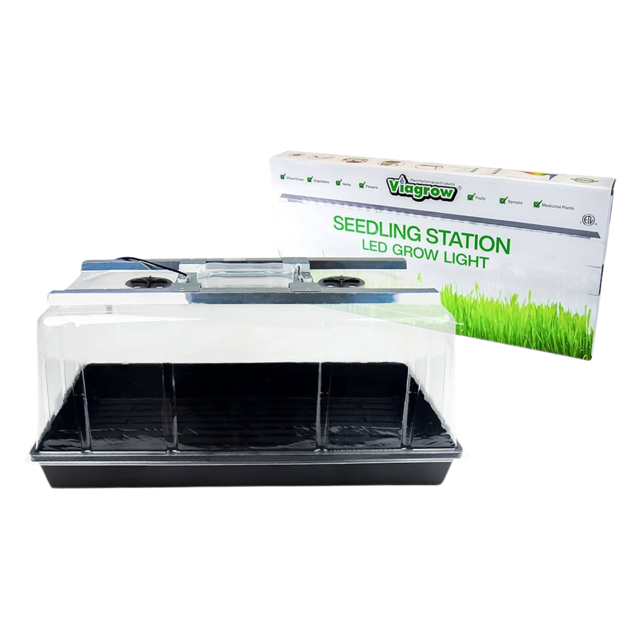 Viagrow - Wholesale Planting/potting soil - Viagrow Seedling Station Kit with LED Grow Light, Propagation Dome 4x Durable Propagation Tray0