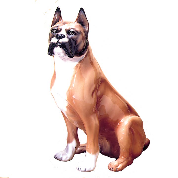 Boxer statue chien 18"H pour la vente par Intrada Italy