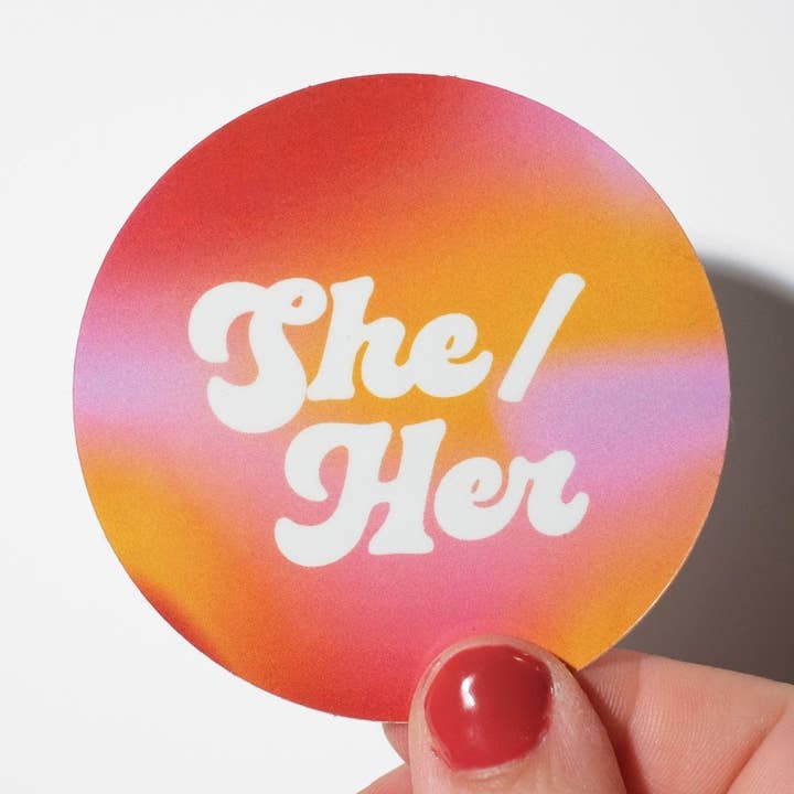 Adesivos de pronome por atacado de Sleepy Mountain