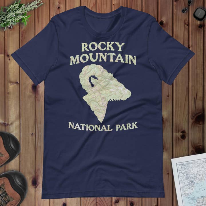 Park Service Apparel - Wholesale Screen Printed T-Shirt - Unisex - Rocky Mountain Topo T-shirt2