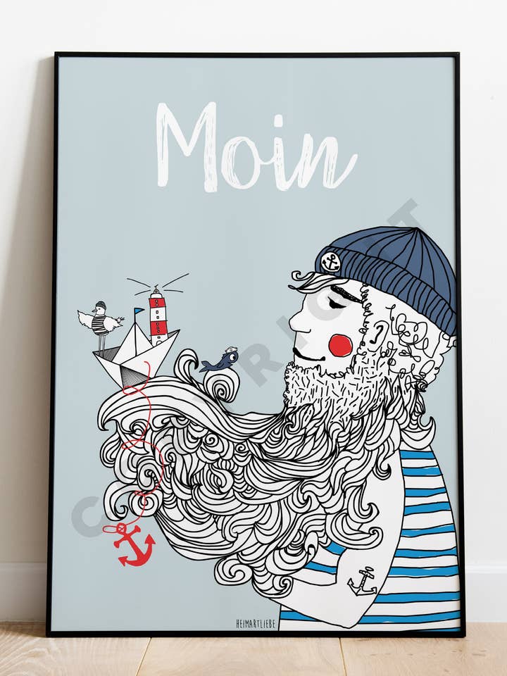 ESTAMPADO - MEERTRAEUMER MOIN (AZUL) para venta al por mayor de HEIMARTLIEBE®