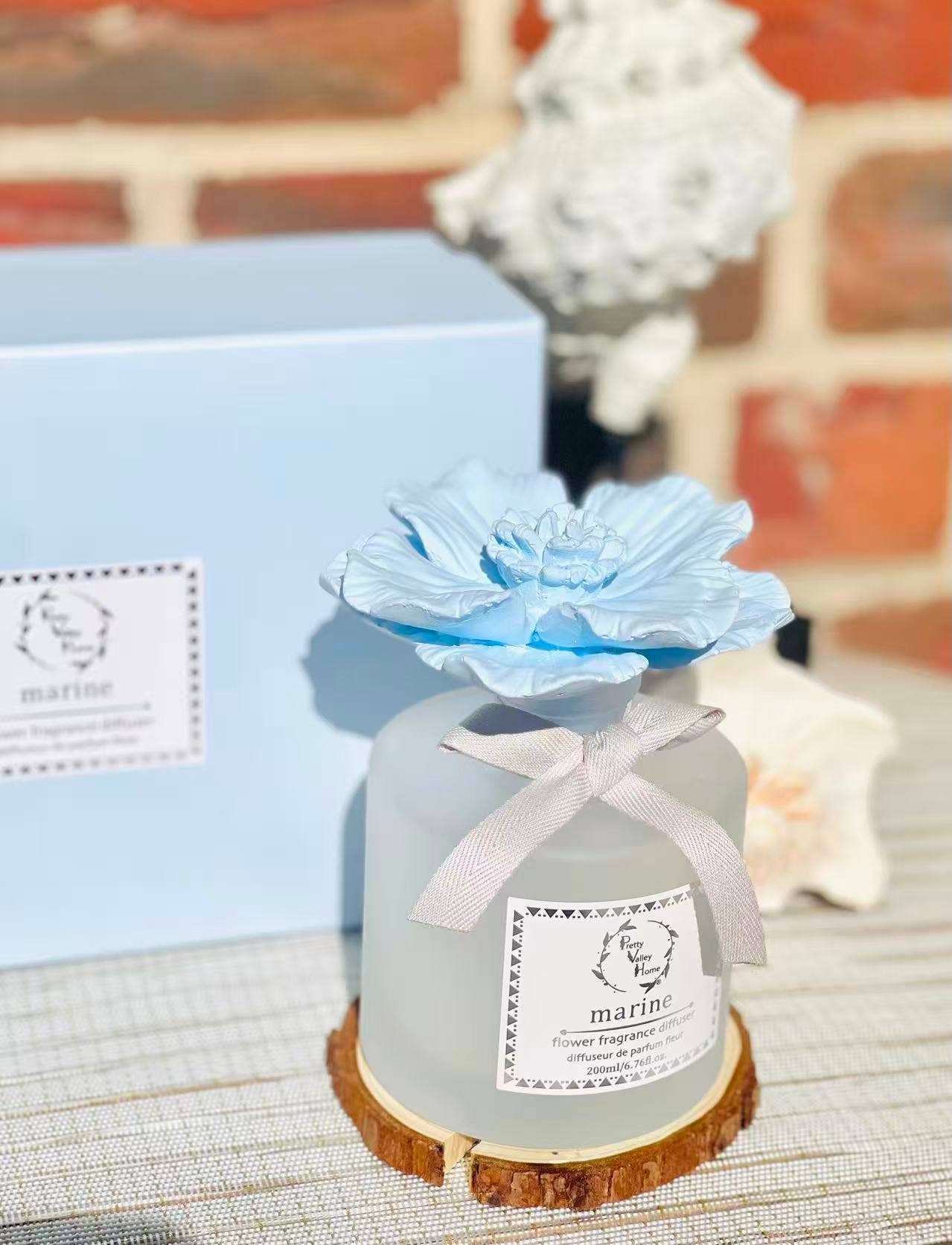 Pretty Valley Home - Venta al por mayor Difusores de palitos - New(2025)Juegos difusores Flor caléndula de cerámica-Marina6