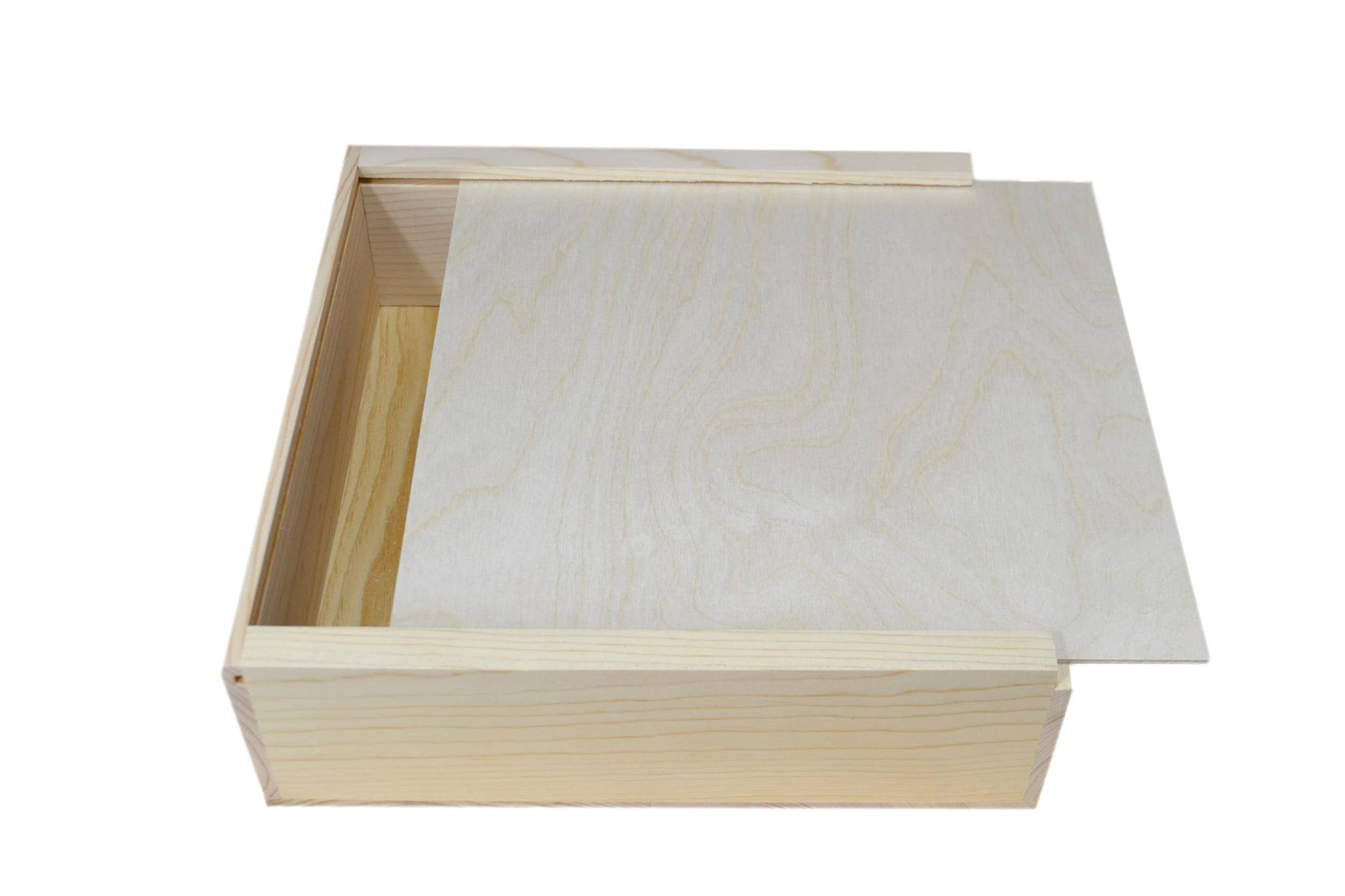 Poole & Sons Inc. - Wholesale Decorative Box - Wooden Box 12x12x4 Slide Top (Bulk)1