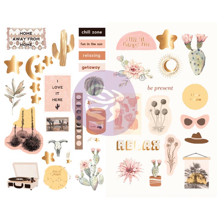 Prima Golden Desert Spanplattenaufkleber 42 Stück 55350645755 für den Großhandel von Prima Marketing Inc