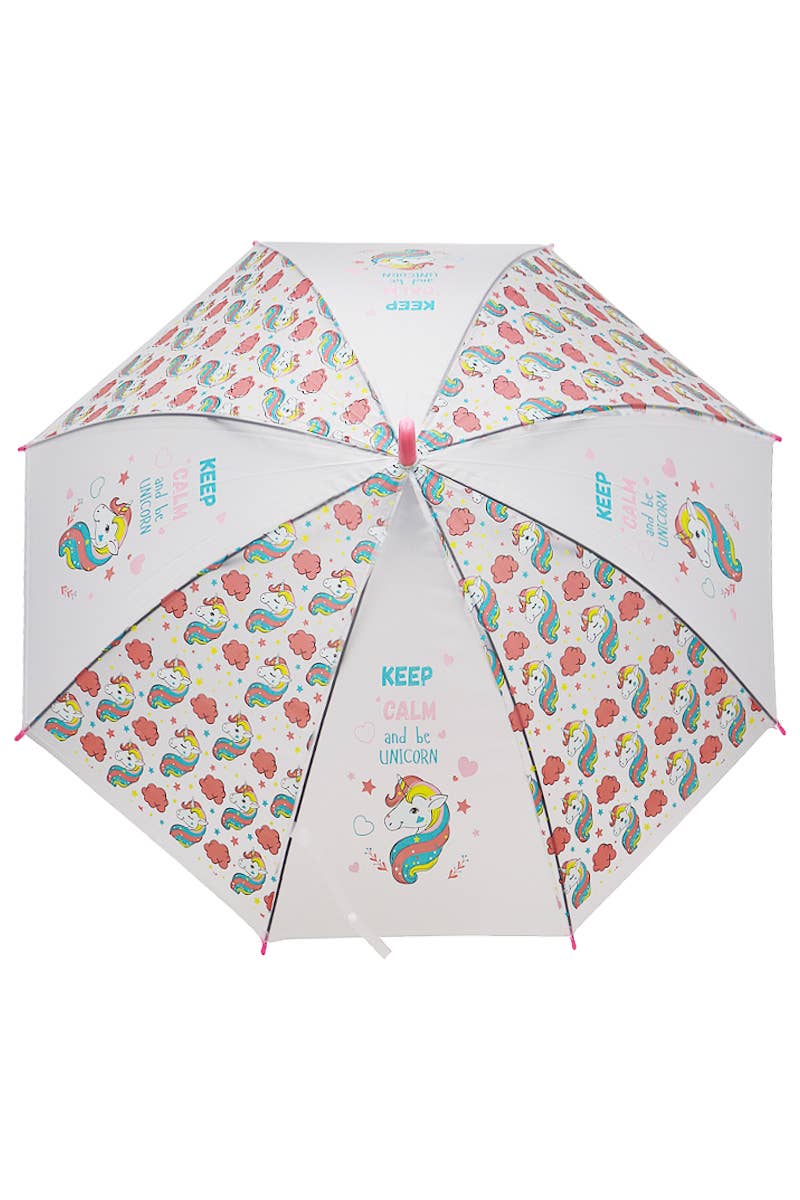 Cap Zone - Wholesale Umbrella - Kids - Kids Unicorn Translucent EVA Auto Umbrella5