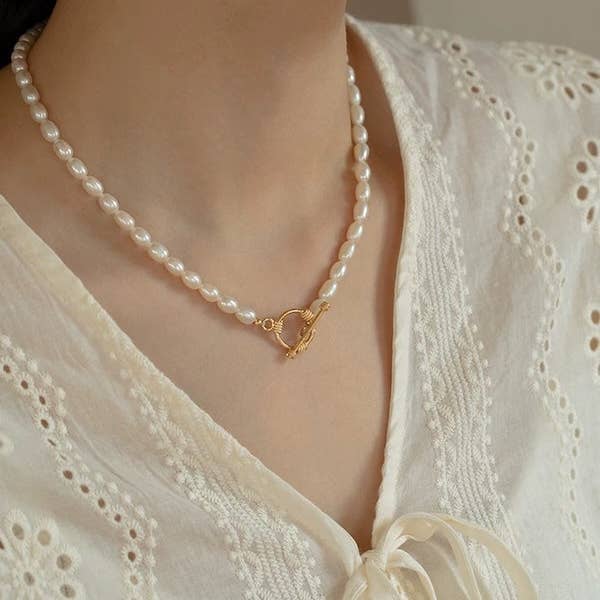 LanLivia - Wholesale Beaded/Pearl Necklace - Timeless Pearl Bead Necklace with OT buckle8