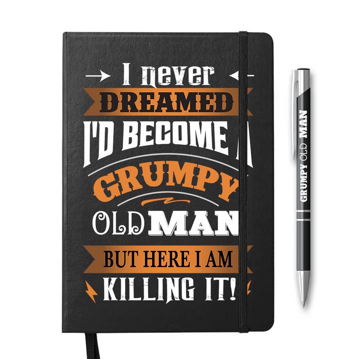 Disrupted Industries - Wholesale Stationery/notecard set - I Never Dreamed I'd Become a Grumpy Old Man Stationery Pack