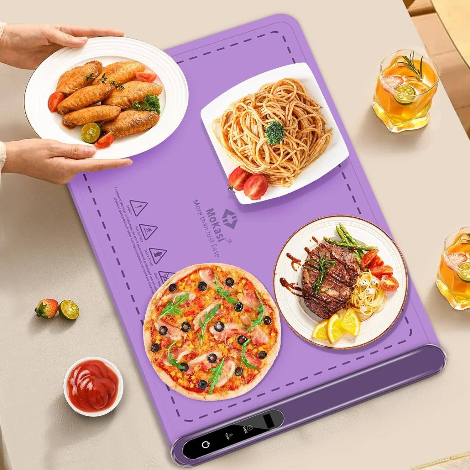 Hard Rock Health Stores - Wholesale Kitchen Appliance - Silicone Electric Roll Up Heating Tray Food Warmers Mat Portable Hot Plates to Keep Food Warm19