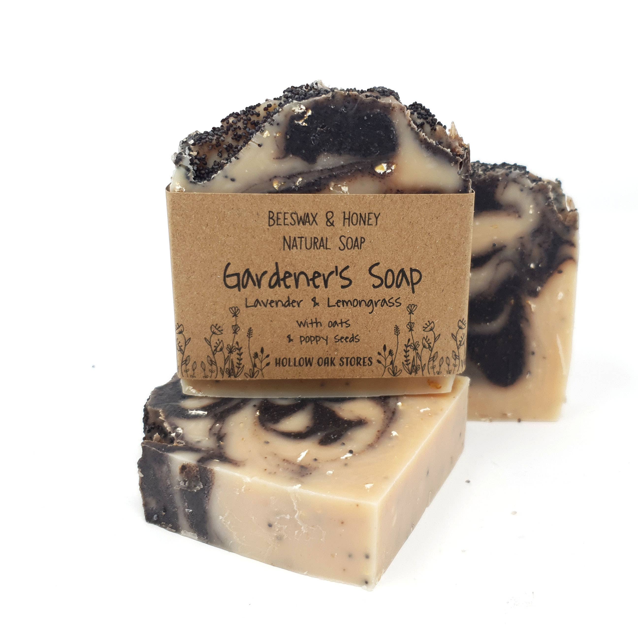 Hollow Oak Stores – wholesale Bar Soap – Honey & Beeswax Soap - Gardeners (Lavender & Lemongrass)4