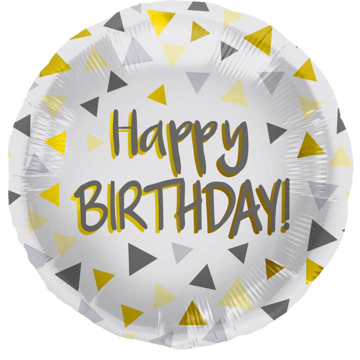 Foil Balloon Birthday Triangles - 45 cm for wholesale by Folat BV