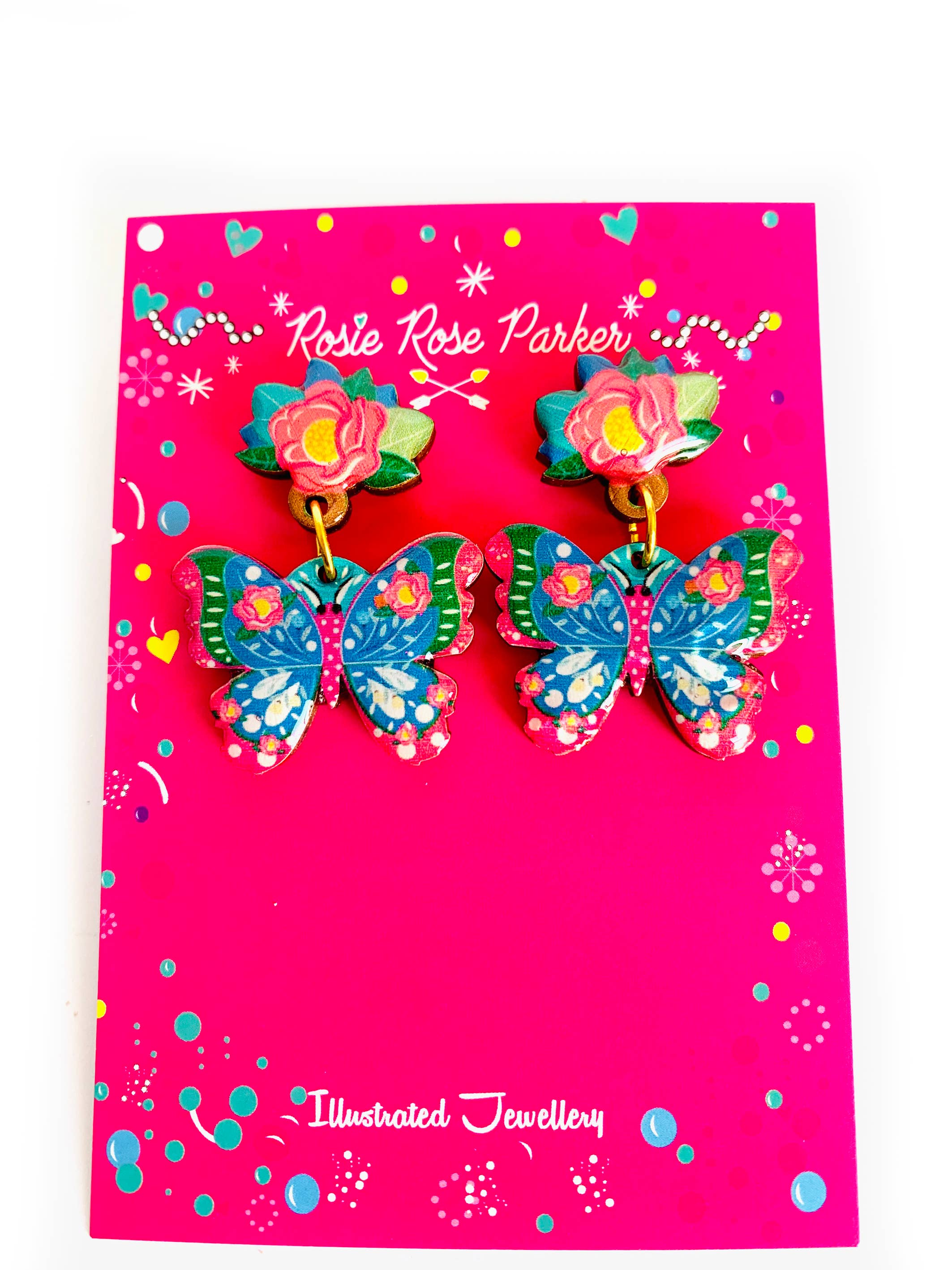 Rosie Rose Parker - Wholesale Dangle Earrings - big butterfly earrings summer bold earring statement 9