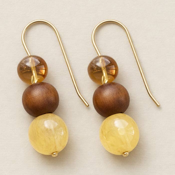 Citrine + Sandalwood | Gold Fill for wholesale by Sheena Marshall Jewelry