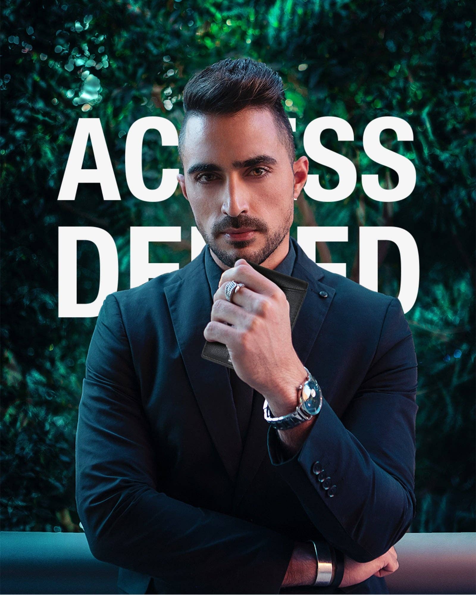 Access Denied Accessories - Vente Portefeuille – homme - Portefeuilles Bifold pour Hommes Portefeuille Mince en Cuir RFID avec Sangle de Tirage28