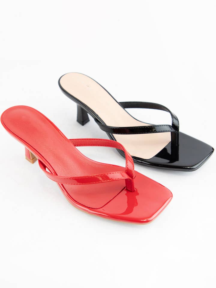 CCOCCI - Wholesale Sandals - Women's - EQUAL-02 SQUARE TOE KITTEN HEEL THONG SANDAL4