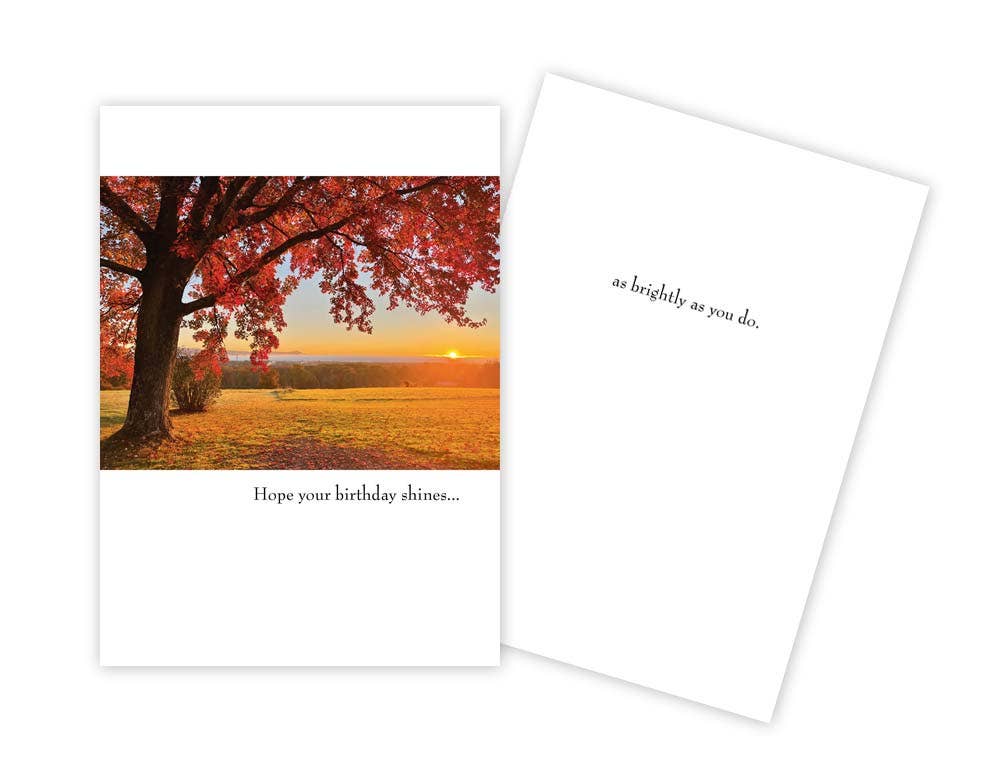 Sun Day Greetings - Wholesale Birthday Card - Fall Sunrise Birthday Card0