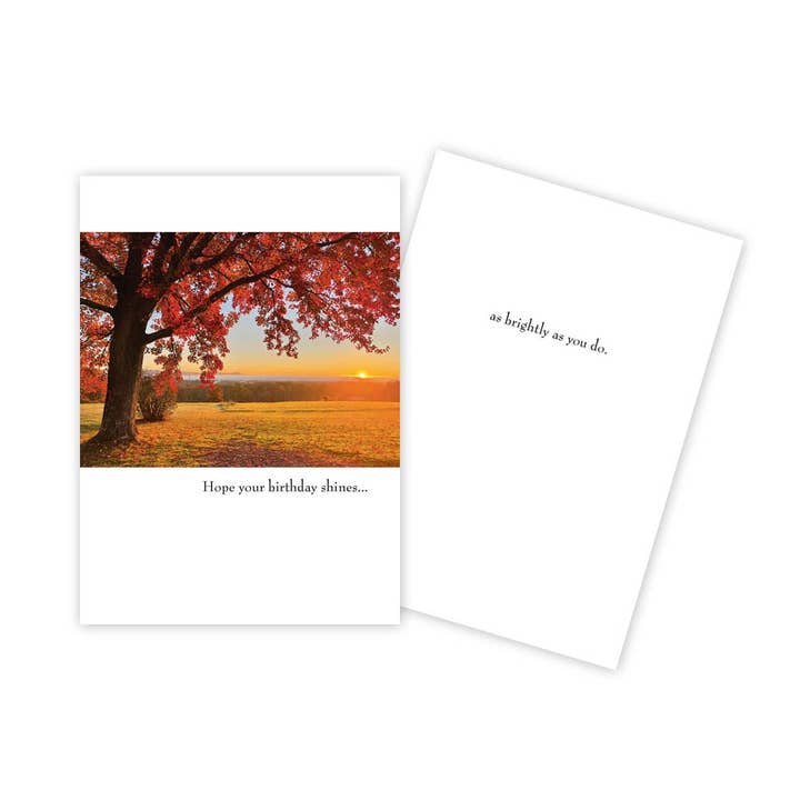 Sun Day Greetings - Wholesale Birthday Card - Fall Sunrise Birthday Card